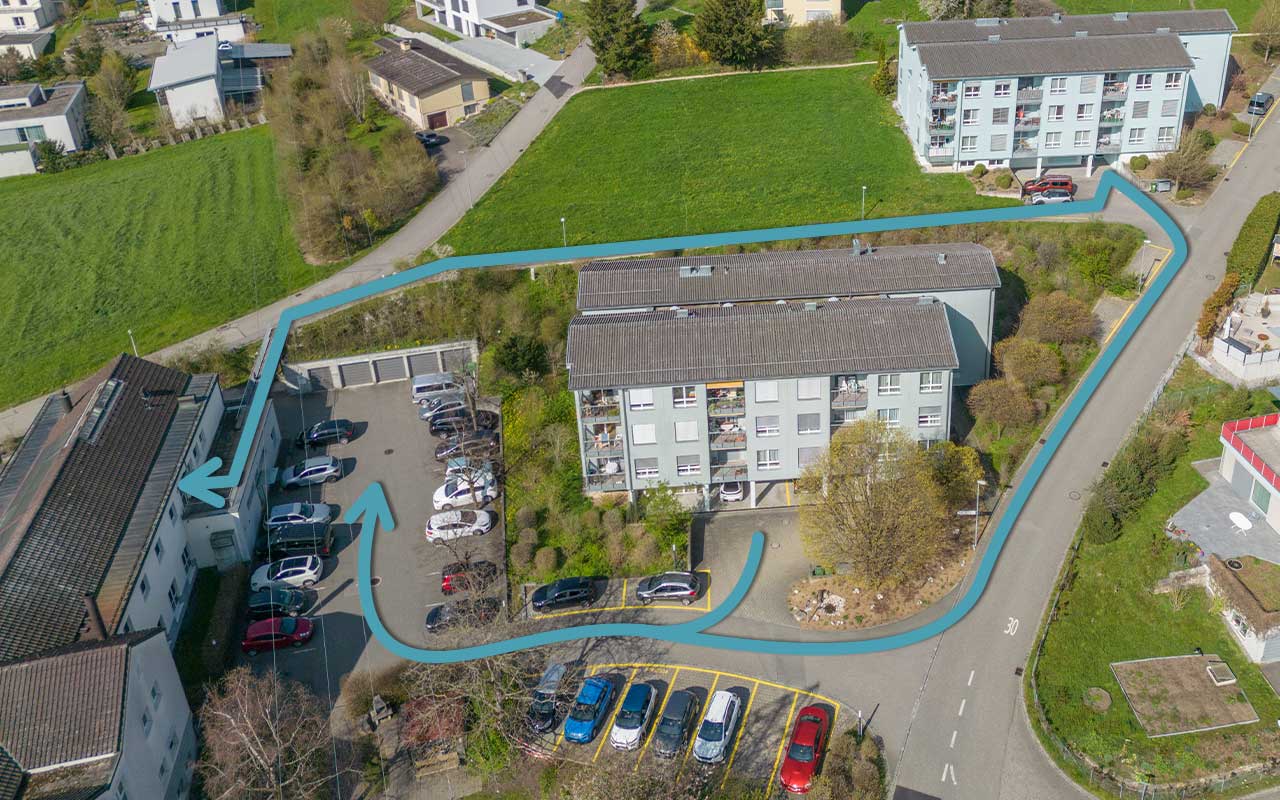 Fussweg zum Alterszentrum Mühlefeld